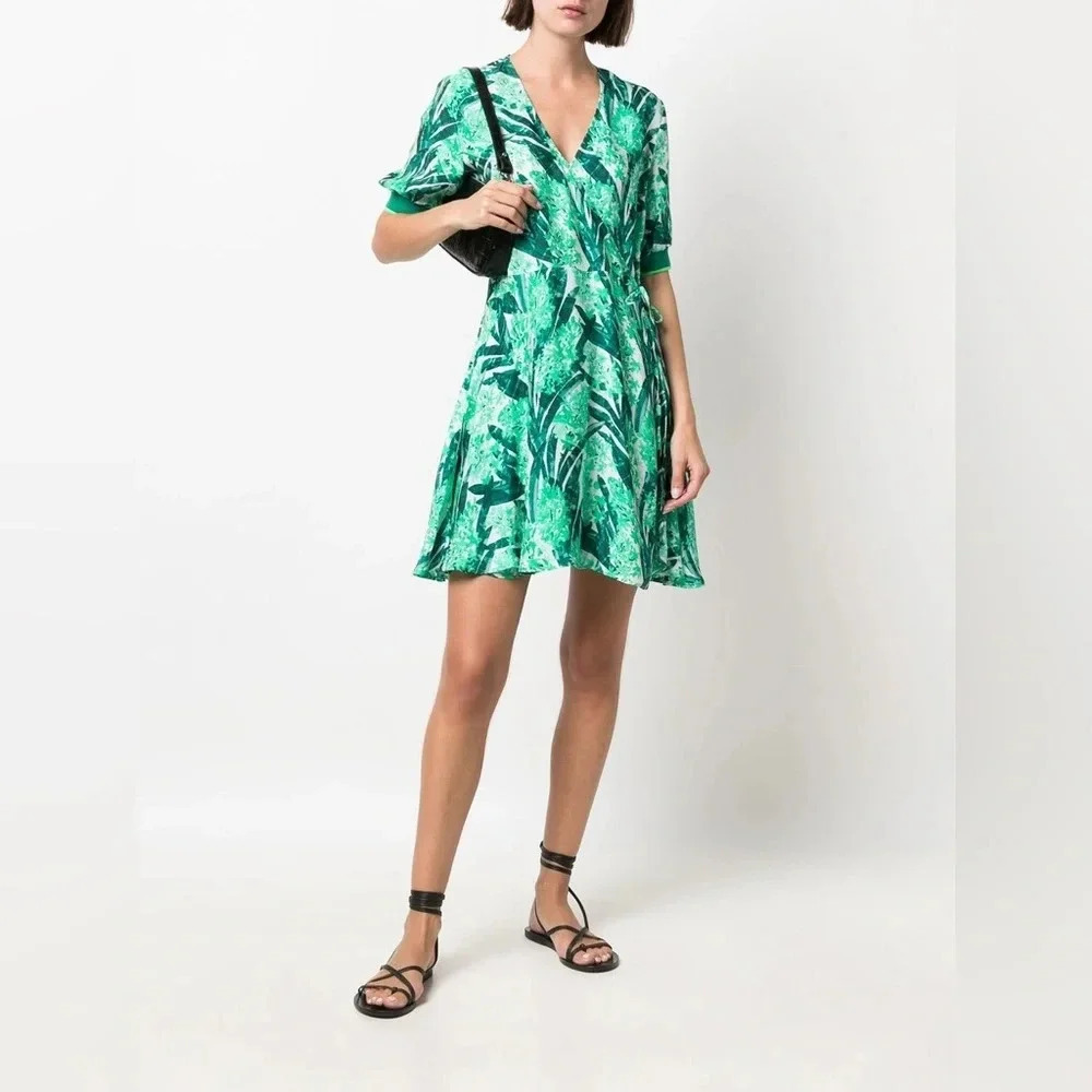 Armani Exchange leaf print summer dress size L